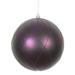 Vickerman 471630 - 6" Plum Matte Finish Glitter Swirl Ball Christmas Tree Ornament (3 pack) (N170726D)