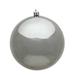 Vickerman 488140 - 10" Pewter Shiny Ball Christmas Tree Ornament (N592587DSV)