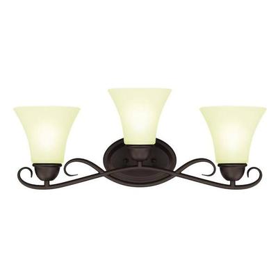 Westinghouse 63069 - 3 Light Oil Rubbed Bronze Indoor Wall Fixture (3Lt Wall ORB w/Frosted Glass)
