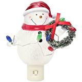 Roman 54192 - 6.5"snowmn nightlight w/wreath Christmas Night Light