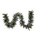 Vickerman 421024 - 9' x 12" Snow Tip Pine/Berry Garl 210T (B166312) Traditional Green Christmas Garland