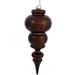 Vickerman 470350 - 14" Chocolate Shiny Finial Christmas Tree Ornament (N150675DSV)