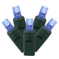 Vickerman 449240 - 70 Light 35' Green Wire Blue Wide Angle LED Lights with 6" Spacing (X6G2702CSA)