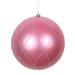 Vickerman 471708 - 6" Mauve Matte Finish Glitter Swirl Ball Christmas Tree Ornament (3 pack) (N170745D)