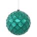 Vickerman 475164 - 4.75" Sea Blue Shiny Diamond Bauble Christmas Tree Ornament (4 pack) (N174262D)