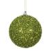 Vickerman 510889 - 4" Lime Tinsel Ball Christmas Christmas Tree Ornament (4 pack) (N178073)