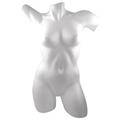 Rayher Female Polystyrene Torso for Crafts, Styrofoam Half Mannequin, white, 51x69cm, white, 3005000