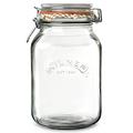 Kilner Square Clip Top Jars 2 Litre - Case of 6 | Kilner Preservation Jars, Kilner Storage Jars, Kilner Jam Jars with Cliptop Lid