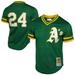 Men's Mitchell & Ness Rickey Henderson Green Oakland Athletics 1991 Cooperstown Mesh Batting Practice Jersey