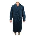 Tommy Hilfiger - Men's Icon Bathrobe - Blue - Pure 100% Cotton Dressing Gown - Two Front Patch Pockets & Tie Wrap - Size S