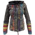 Gheri Women Cotton Razor Cut Embroidery Psychedelic Pixie Hoodie 10
