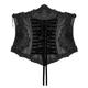 Punk Rave Gothic Cincher Corset Black Red Faux Leather Lace Waspie Corsage Belt