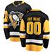 Men's Fanatics Branded Black Pittsburgh Penguins Home Breakaway Custom Jersey