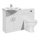 VeeBath Linx White Bathroom Furniture Combination Set with Vanity Basin Cabinet WC Toilet Unit Pan Cistern Pack (1150mm)
