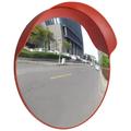 vidaXL Convex Traffic Mirror PC Plastic Orange 60 cm Outdoor