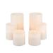 Gerson 44128 - 3, 4 & 6" Bisque Straight Edge Battery Operated LED Wax Candle Light with Timer (Set of 6)