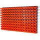 156-Piece Set of Wall-Mountable Storage Trays, 150 Orange Trays