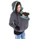 Exclusive Version-NeuFashion Double Thick Real Baby Carrier Hoodie Jacket Kangaroo Coat Women Maternity Pregnant Top Baby Wearing Baby Holder Fleece Hooded Sweatshirt Baby Carrier Sweater XL, Grey