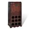 vidaXL Wooden Wine Rack for 9 Bottles with Storage