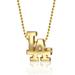 Women's Alex Woo Los Angeles Dodgers 16" Little Logo 14k Yellow Gold Necklace
