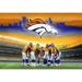 Denver Broncos "In a Huddle" Fine Art Canvas Print 28" x 40" by Artist Ben Teeter