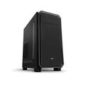 NOX COOLBAY MX2 Microtower -NXCBAYMX2- Micro ATX Mini Tower, integrierter Kartenleser, 120-mm-Lüfter im Lieferumfang enthalten, USB 3.0, bis zu 4 Festplatten, Schwarz