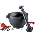 Zassenhaus Mortar XL Diameter 15.5 cm Cast Iron, Black, 17 x 20 x 10.5 cm