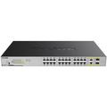 D-Link DGS-1026MP 26-Port Gigabit Unmanaged Max PoE Switch, 24 10/100/1000 Mbps PoE ports and 2 Gigabit combo uplink ports, PoE budget of 370W, Hub, Internet Splitter, Metal, Plug and Play