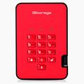 iStorage DiskAshur2 HDD 500GB Red - Secure Portable Hard Drive - Password Protected - Dust & Water Resistant - Hardware Encryption