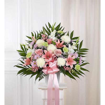 1-800-Flowers Flower Delivery Heartfelt Sympathies Pastel Standing Basket Small | Happiness Delivered To Their Door