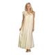 Shadowline Women's Silhouette 53 Inch Short Cap Sleeve Long Gown - beige - Medium