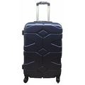 Hampton and Stewart Hard Shell Suitcase Luggage Case Trolley Cabin 4 Wheel Spinner 20" 24" 28" 32" Navy (L (28"))