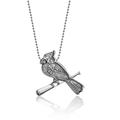 Women's Alex Woo St. Louis Cardinals Little Bird Logo 14kt White Gold & Diamond Necklace