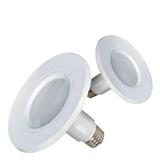 Satco 09598 - 8.5W/LED/4''TRIM/2700K/120V/2PK S9598 LED Recessed Can Retrofit Kit with 4 Inch Recessed Housing
