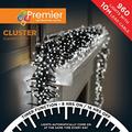 Premier Decorations Premier Decorations-960 Multi Action Cluster LED Lights with Timer-White, ONE Size