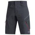 GORE WEAR Men's Shorts, C3, Trail Shorts, Black/Red, M