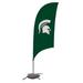 Michigan State Spartans 7.5' Razor Feather Stake Flag with Base
