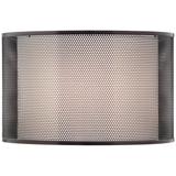 Metal and Linen Double Drum Lamp Shade 16x16x10 (Spider)