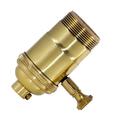 Satco 90411 - 1/8 IPS Brite Gilt Medium Base On-Off Pull Chain Socket (90-411)