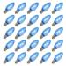 Vickerman 509890 - C9 Intermediate Screw Base Blue LED Transparent Dimmable Twinkle (25 pack) Christmas Light Bulbs (XLEDTC92T-25 25/PK)