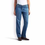 Lee Jeans Women's Relaxed Fit Straight Leg (Size 8) Meridian, Cotton,Spandex