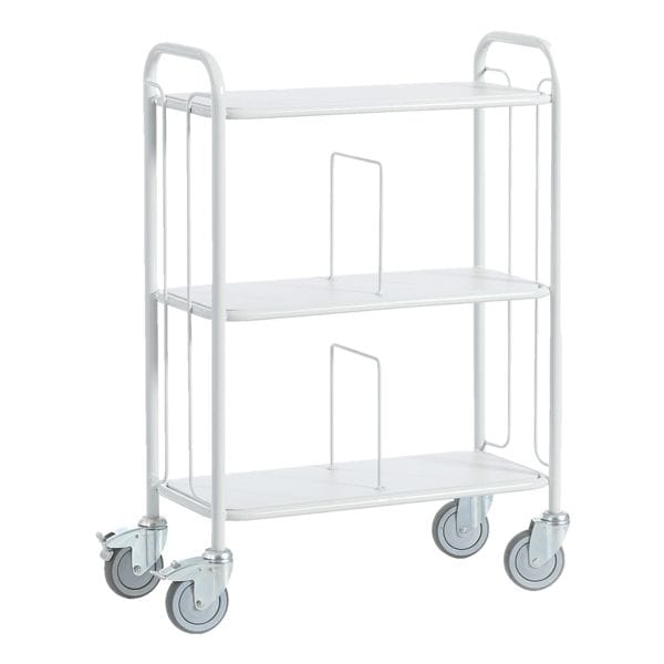 ROLLCART Bürowagen mit Trenngitter grau, 80x110x38 cm Image