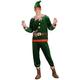Widmann - Kostüm Elf Santas Helfer, Oberteil, Hose, Schuhüberzieher, Mütze mit Ohren, Weihnachten, Karneval, Mottoparty