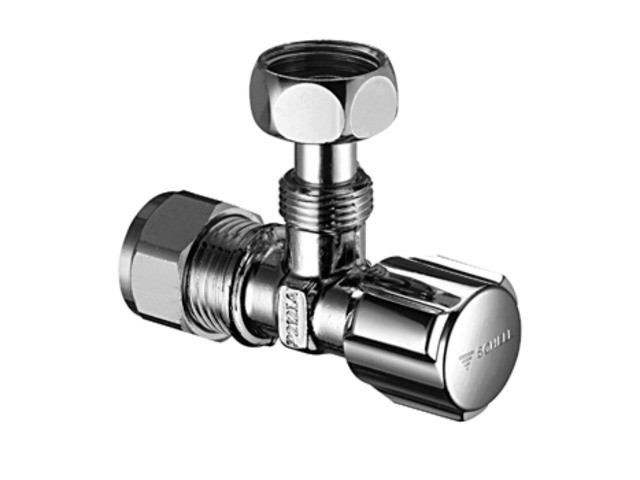 "Schell Eckregulierventil COMFORT 1/2"x15 chrom mit umstellbarer 3/8"Verschraubung 050450699" Image