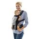 AMAZONAS Ergonomische Babytrage Smart Carrier mit Kapuze für Neugeborene & Kleinkinder Mitwachsend ab 0-3 Jahre bis 15 kg 100% Baumwolle Black