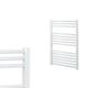 Bray Straight Heated Towel Rail/Warmer/Radiator, White - Central Heating. Round Tube, 25mm Bars, High Output, 800 x 500