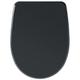 GELCO 707548 Soft Close Wooden Toilet Seat (46 x 35 x 6cm), Wood, black, 46 x 35 x 6 cm