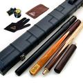 CUESOUL 57" 3/4 Jointed Snooker Cue Hand-Spliced with 2 Extensions Packed in Leatherette Cue Case(CSSC-D418)