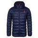 Liverpool FC Official Football Gift Mens Quilted Hooded Winter Jacket Navy XL