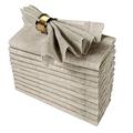 Linen Clubs Pure Linen Napkins Set Of 12 - Pure Linen Hemstitch Napkins- Size 20x20 Natural Rustic- Hand Crafted and Hand Stitched Napkins with Hemstitch detailing on Genuine Linen Fabric